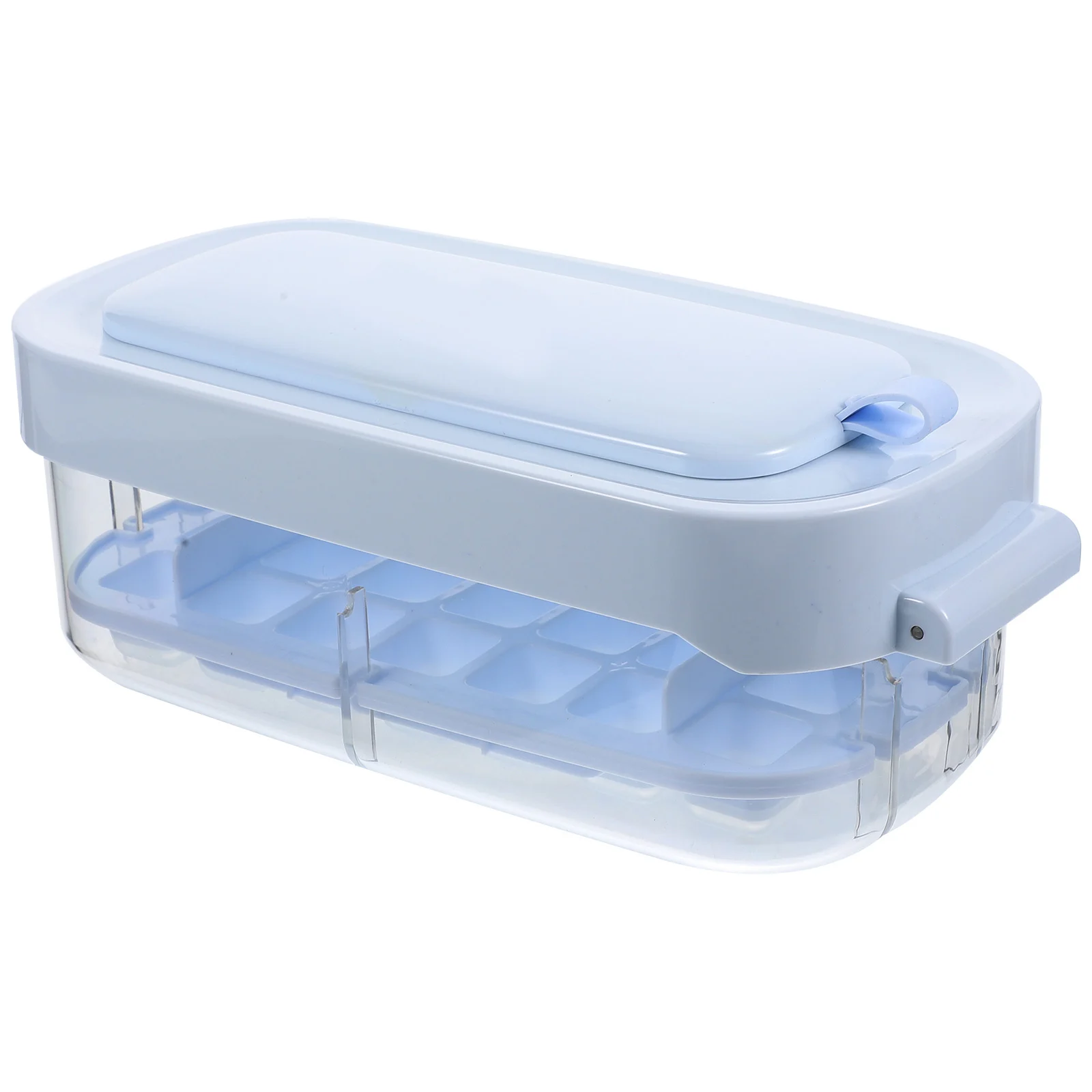

Silicone Ice Maker Tray Green Set Reusable Large Capacity Press Practical Ice Cube Making Device Type Mold for Freezer