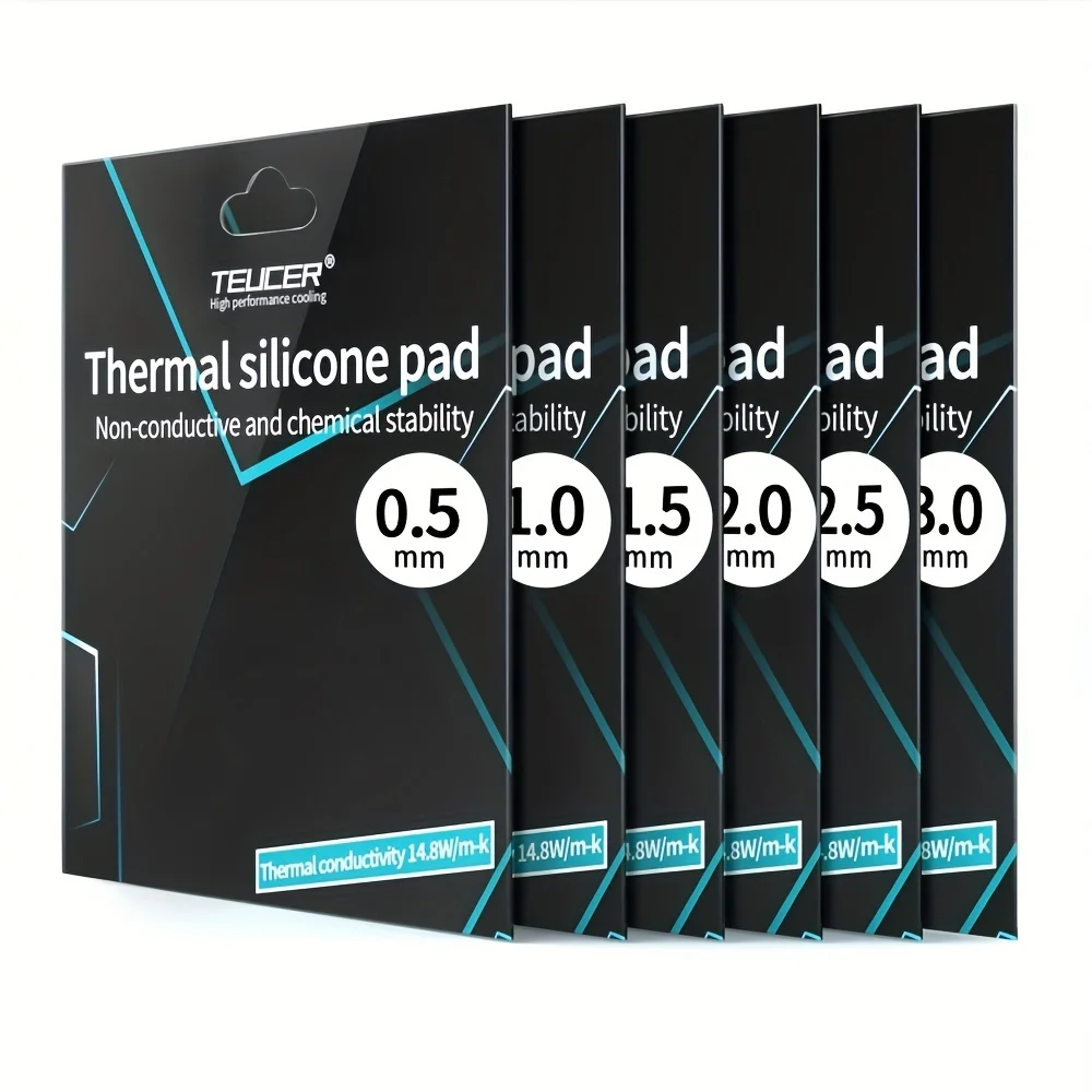 High-Performance Thermal Silicone Pad 14.8W/mK,120*120mm,Non-Conductive & Heat Resistant for Laptop Heatsinks,GPU,CPU,IC Chips