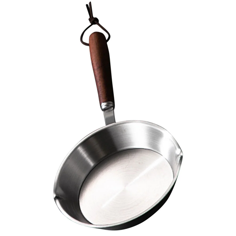 

Frying Pan Small Oil Heating Pot Egg Skillet Fried Bakeware Pancake Maker Omelets Pans Stainless Steel Easy to Clean