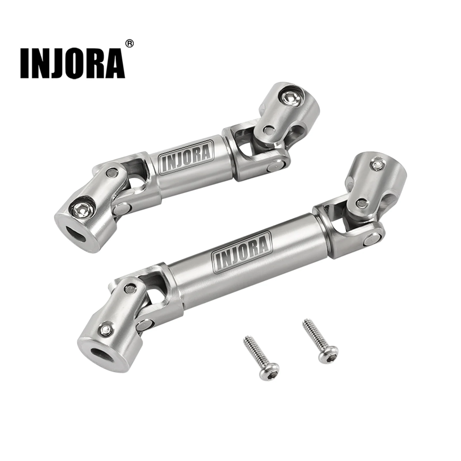 INJORA – Arbres De Transmission Centraux En Acier Inoxydable Pour FMS FCX24M, Discovery/Range/Defender, Kit 2 Pièces