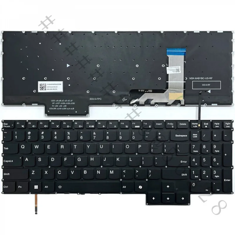 SCZ+New Built-in US Layout RGB Backlit Keyboard For Lenovo Legion 7 16IRX9 83FD Laptop Gaming Replacement Keyboard