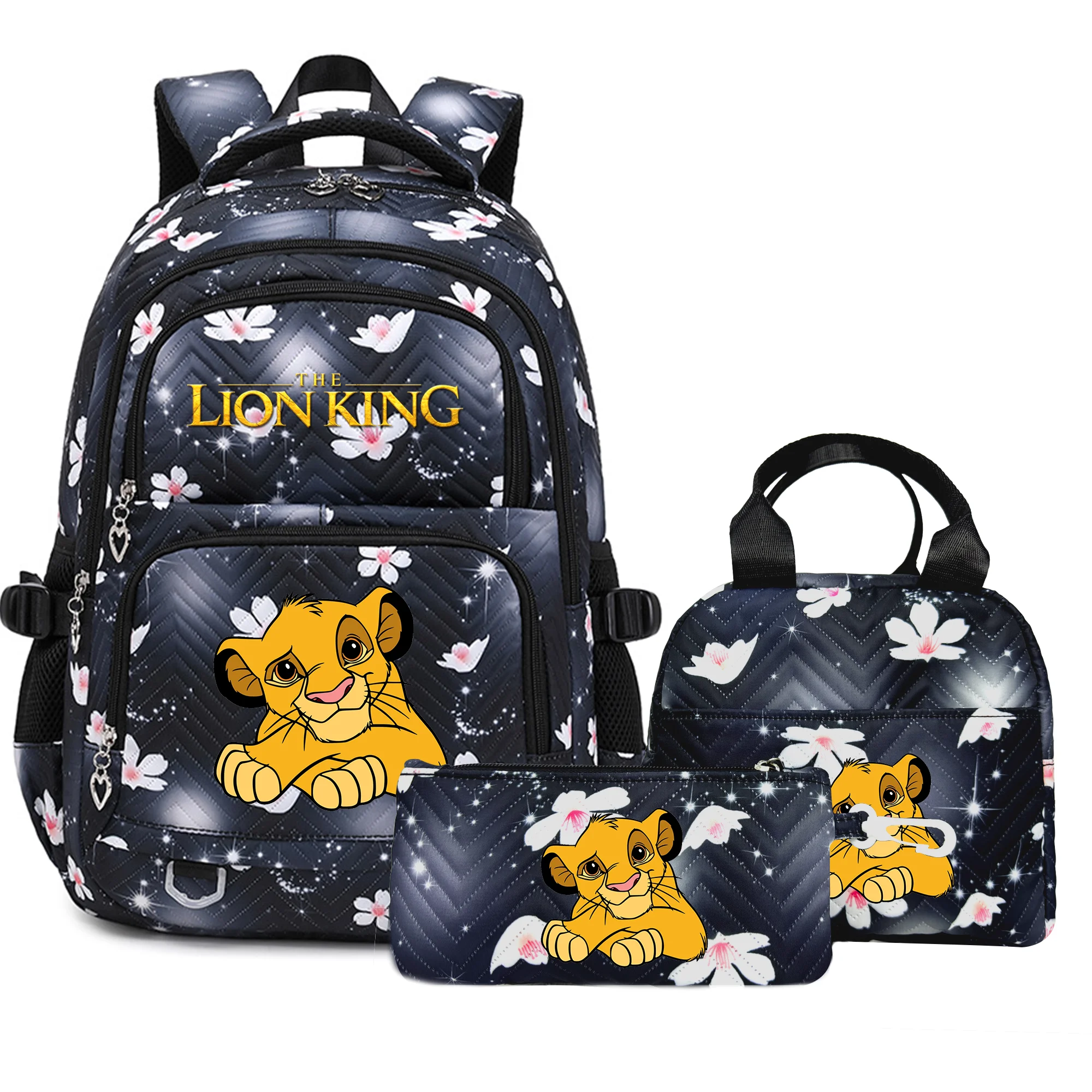 

The Lion King Waterproof Backpack for Women Teens Cute School Bag Travel Backpacks with Lunch Compartment for Girls