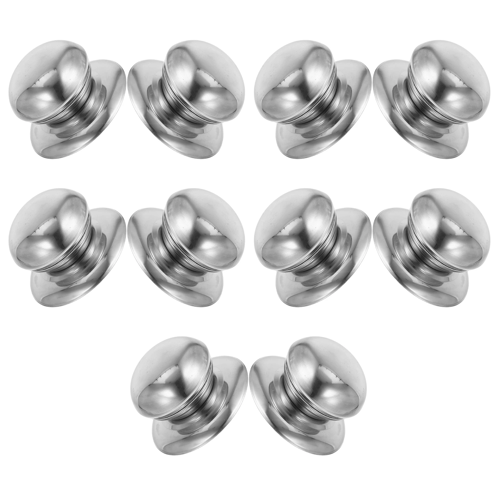 

10 Pcs Pot Lid Knobs Stainless Steel Universal Cookware Handles Replacement Top Beads Safe Grip Versatile Kitchen Use