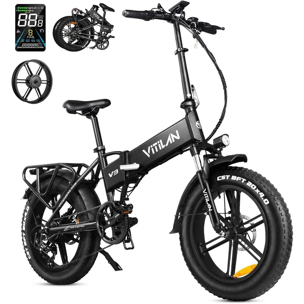 1200W Peak Folding Electric Bike for Adults,20