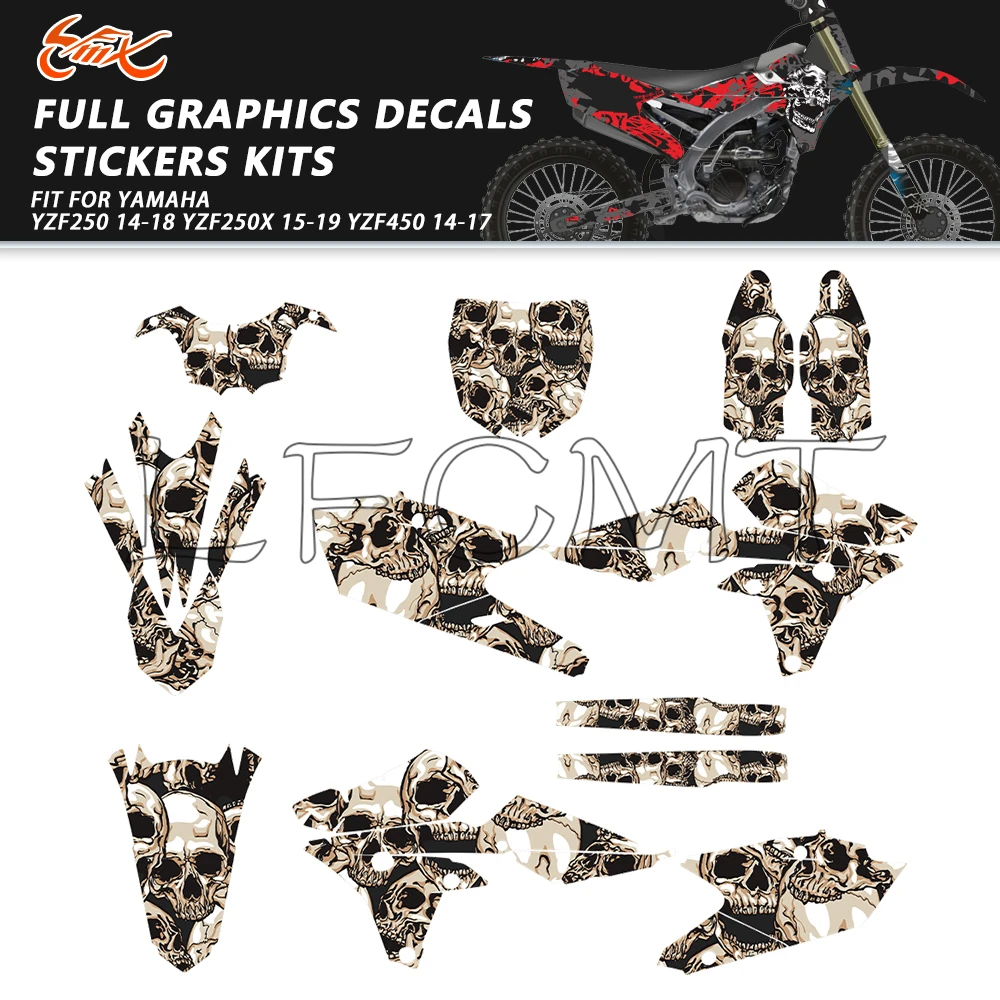 

Full Graphics Backgrounds Decals Stickers Kits Fit for YAMAHA YZF250 2014 2015 2016 2017 2018 YZF450 2014-2017 YZF250X 2015-2019