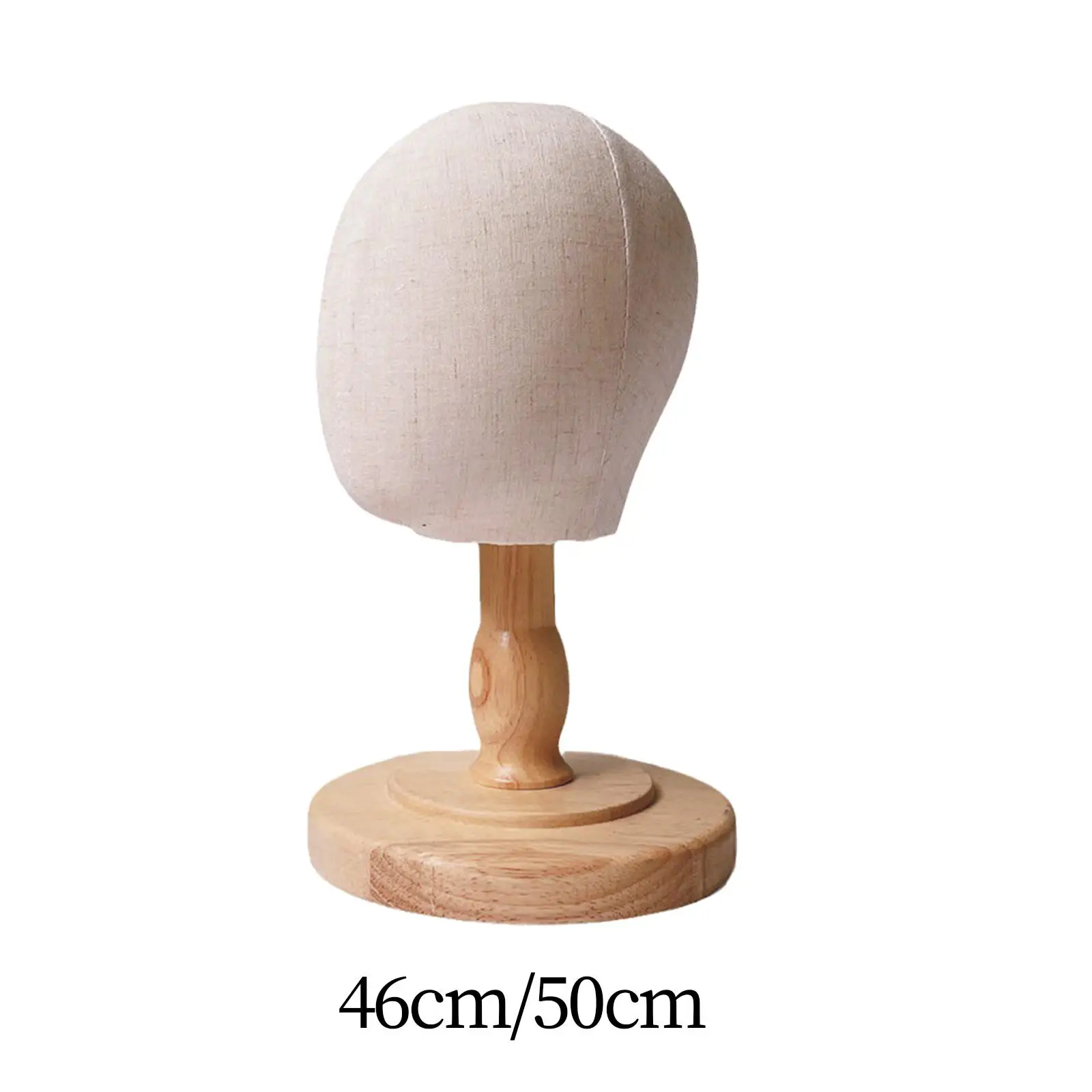 

Wig Stand for Kids Mannequin Head Portable with Wood Base Multifunctional Hat Holder Dome Model Head for Household Barbershop