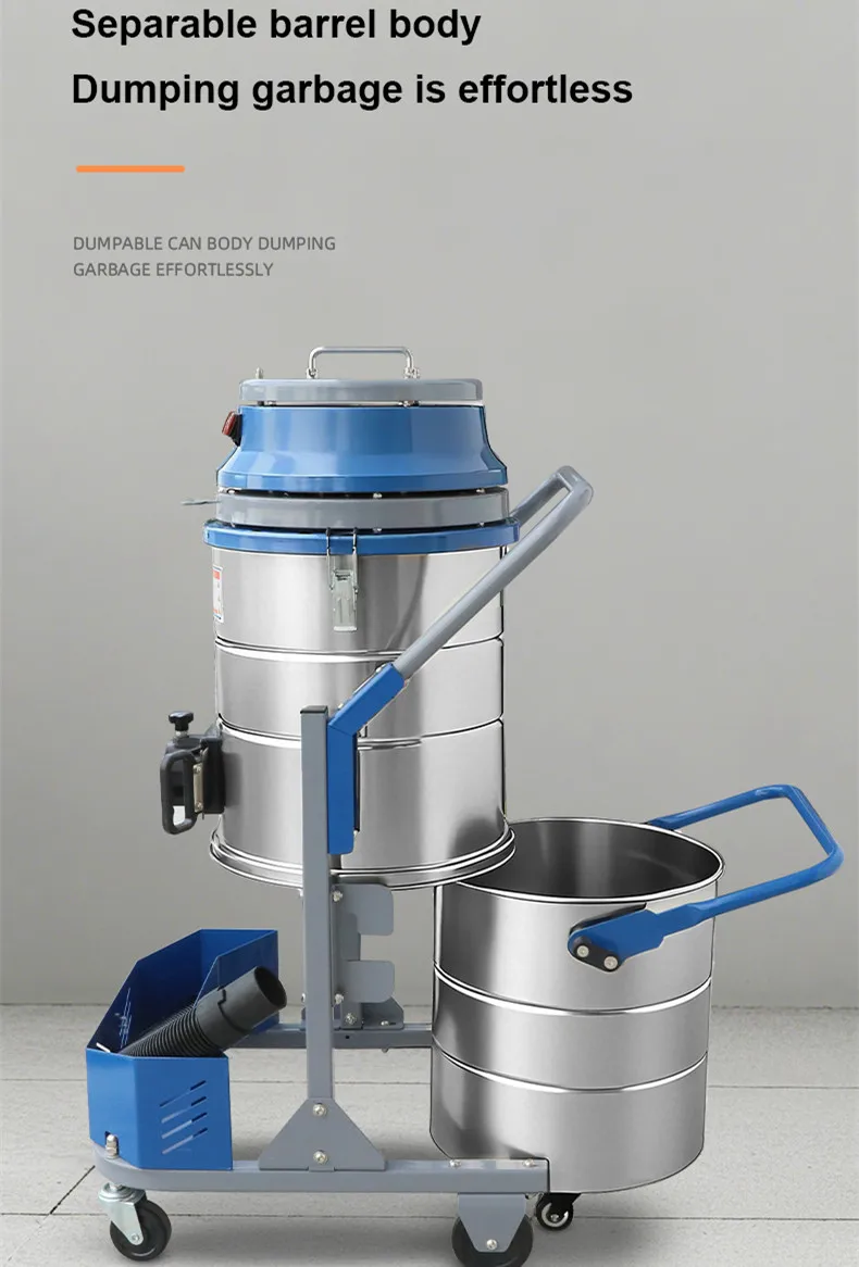 220V 50/60hz 140L 3.6kw Industrial Electric Wet Dry Dust Collector Powerful Commercial Strong Suction Vacuum Cleaner For Factory