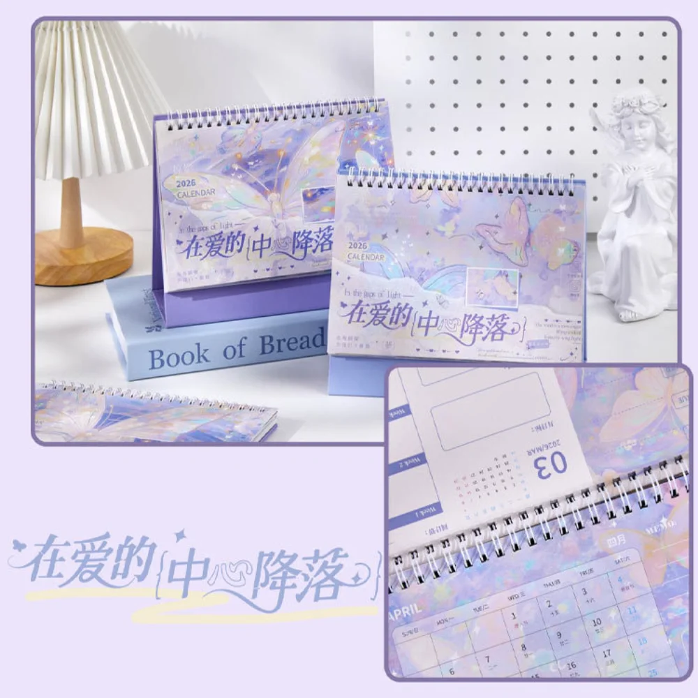 Calendario da tavolo Calendario da tavolo di grandi dimensioni Agenda annuale Organizzatore Minimalista 2026 Calendario in piedi per la casa del pianificatore regalo