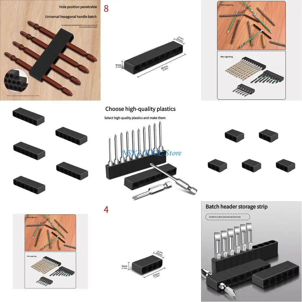 

L8RC Tool Organization Essential Plastic Driver Accessory Enclosure Fit for 6.35mm Driver Accessories Strong Workshop Storage