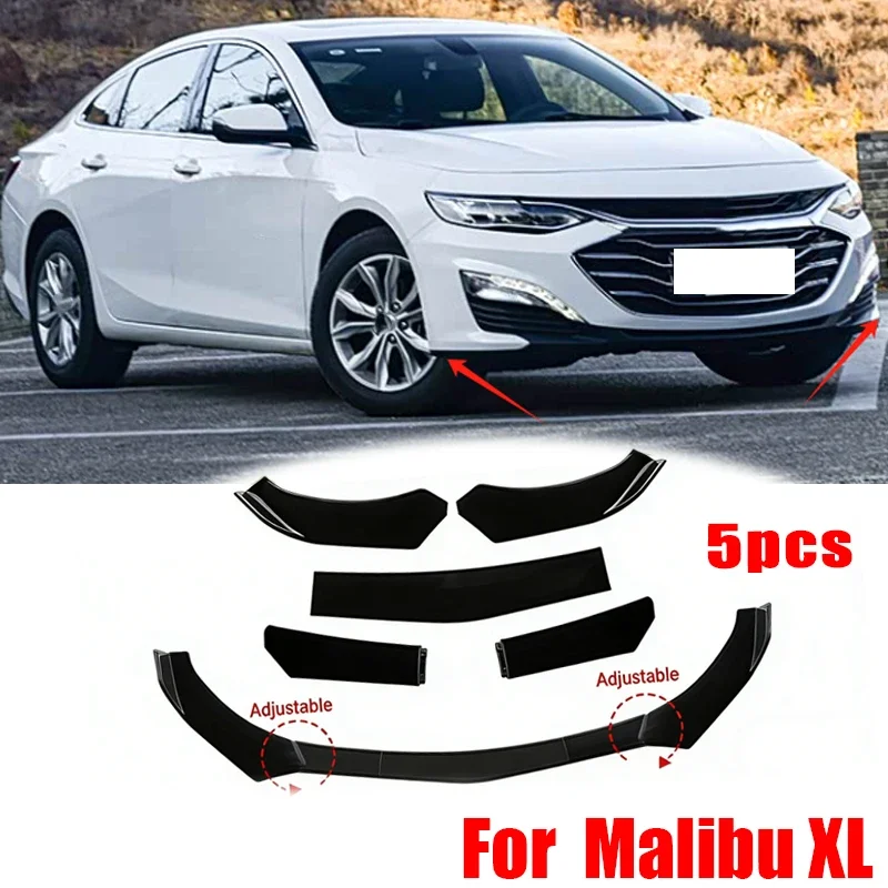 

5Pcs ABS Material Universal Car Front Bumper Separator Bumper Lip Body Kit Duck Lip Separator For Malibu XL Car Accessories