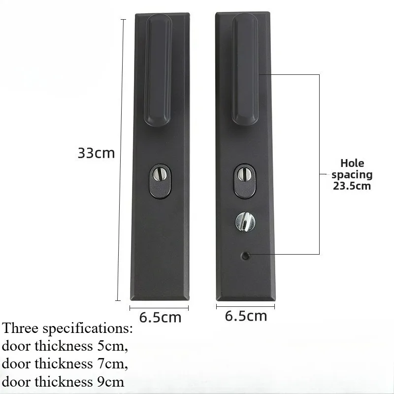 

Black Door Handle, Household Universal Entry Door Mechanical Lock Handle Lock