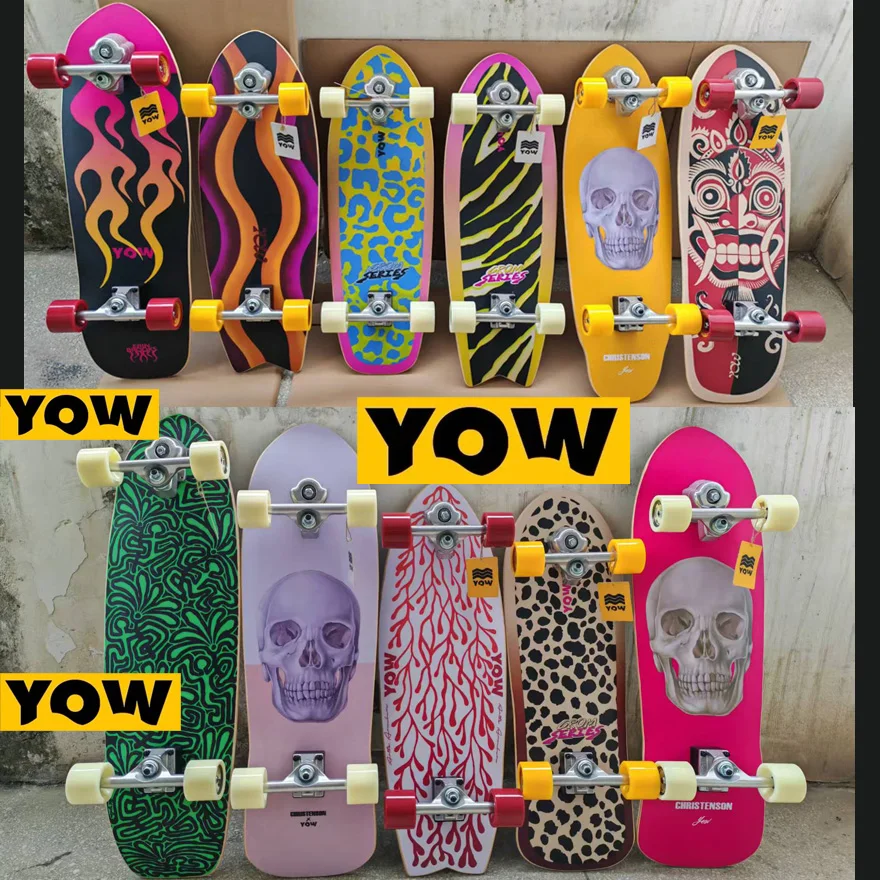 YOW land surf monopatín longboards kits completos sistema de resorte de buena calidad de marca con camiones ruedas rodamientos y herramientas