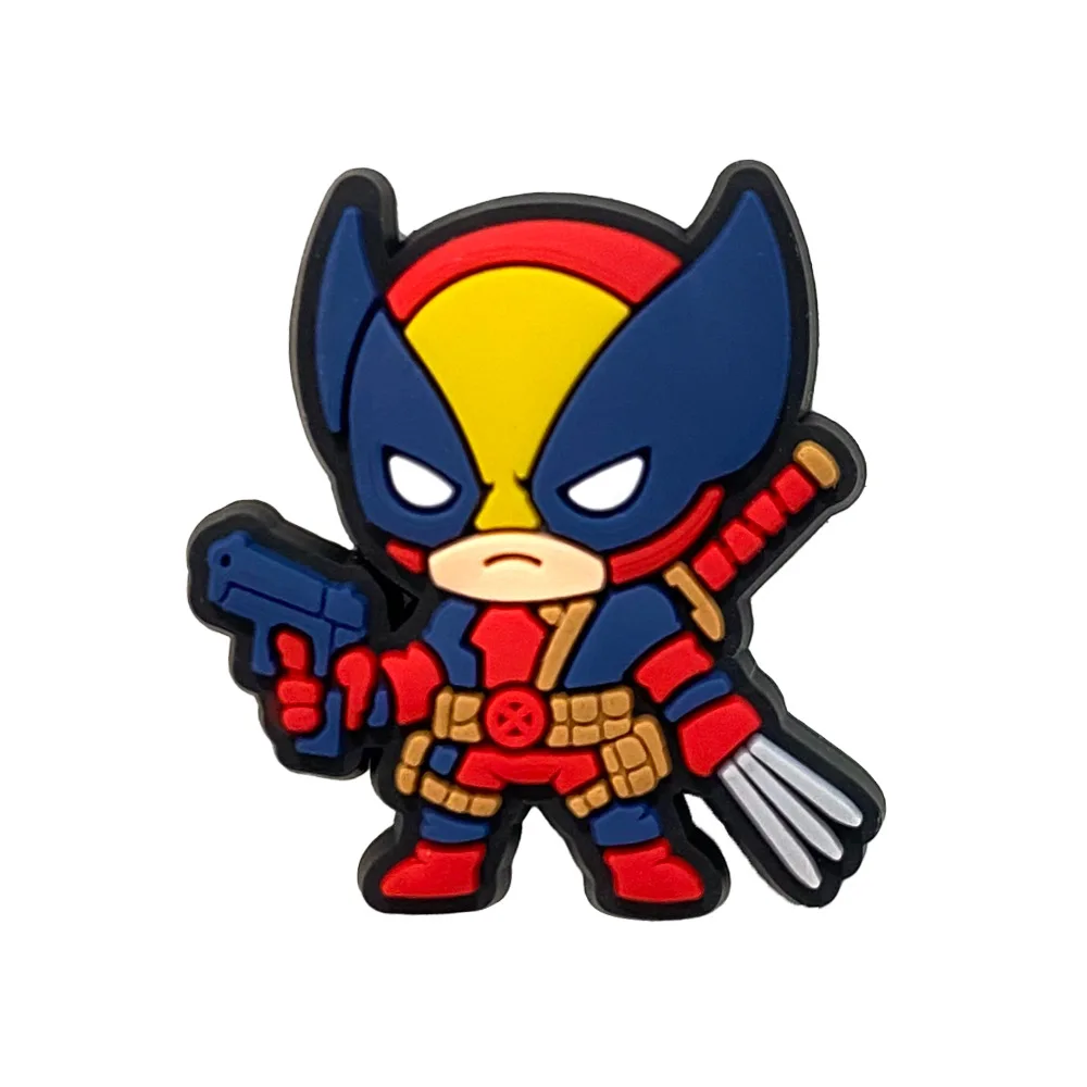 Sapato Decorações Acessórios para Croc DIY, Deadpool e Wolverine, Sandália Decorar, Presentes Quentes para Crianças, 19 Pçs/set