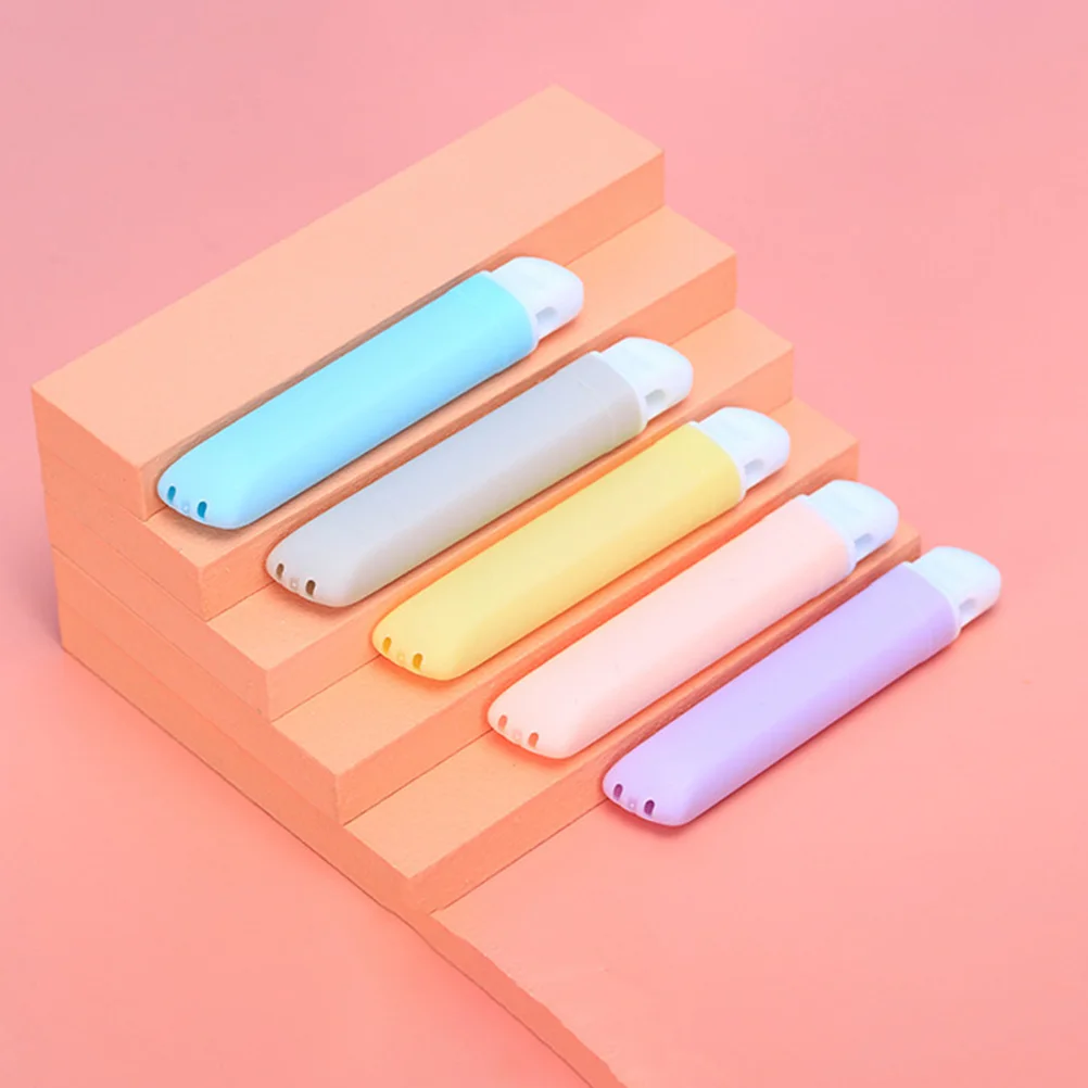 

5 Pcs Folding Toothbrush Soft Bristles Travel Portable Compact Size Resistant Ergonomic House Daily Camping Teeth