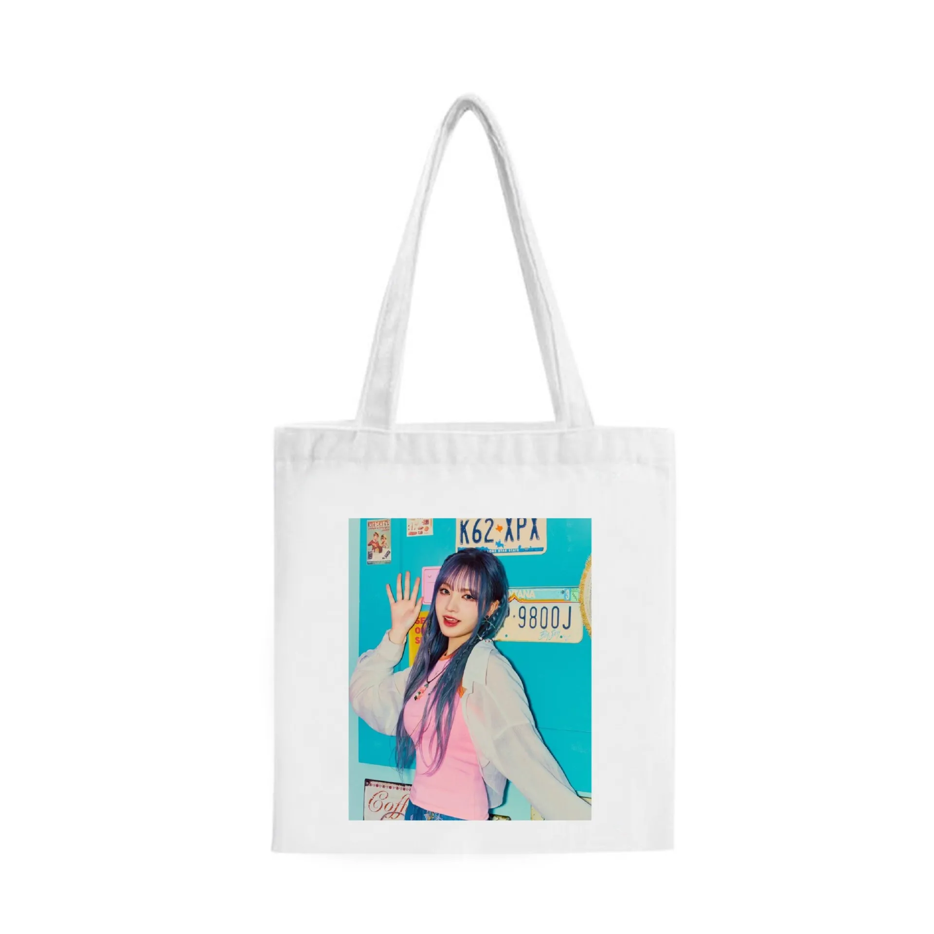 KPOP Album ALIVE Canvas Bag Member Poster Printed Tote Bag Large Capacity Handbag Yujin Gaeul Wonyoung LIZ Rei Leeseo Fans Gift