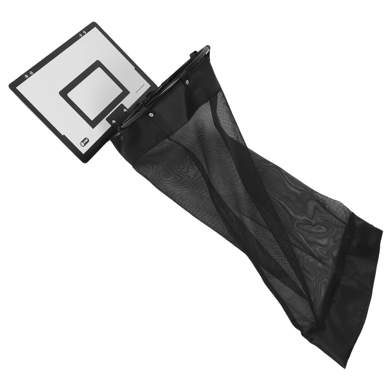 

Корзина для белья Баскетбольное кольцо над дверью Дизайн Компактная корзина с молнией спереди и сзади для эффективной комнаты