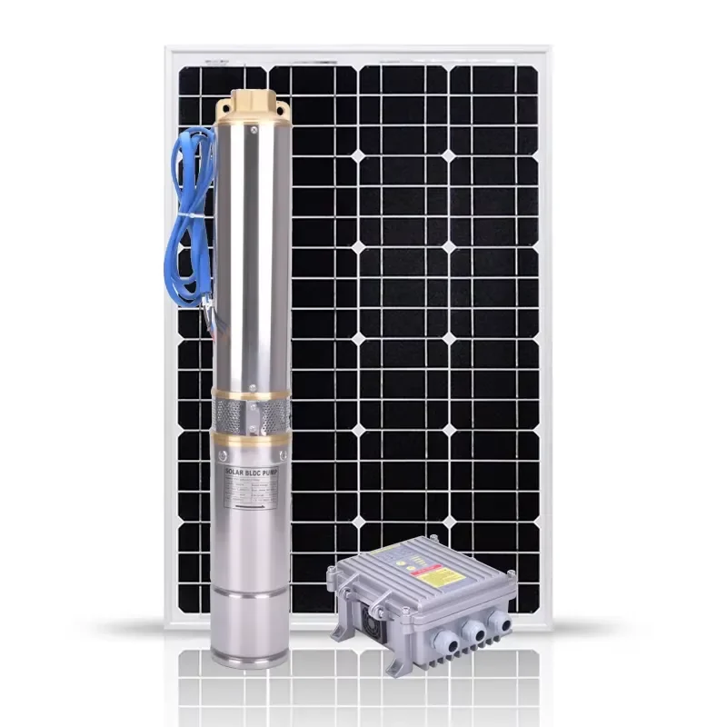 Solar Water Pump ACDC Centrifugal Stainless Steel Pump Large Head for Deep Wells 5500 lbs Pressure