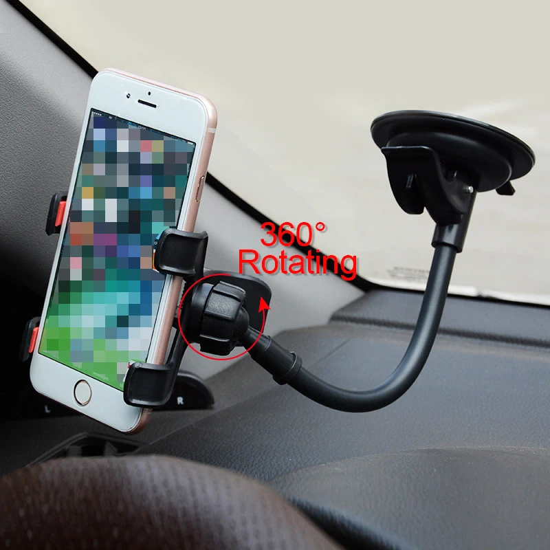 360° Rotating Universal Car Phone Holder Windshield Dashboard Mount Car Holder GPS Phone Stands Automobile Interior Accessories