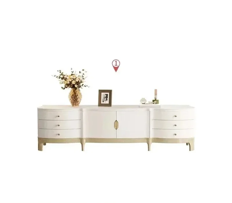 

Дисплей Золотая ножка ТВ-шкаф Пол Красота Напольная доска ТВ-шкаф Роскошные двери Muebles Salon Show Muebles Мебель для гостиной