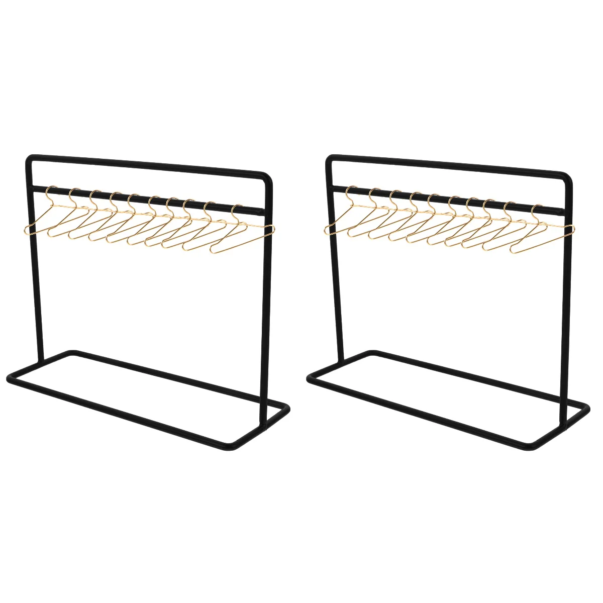2 Sets Mini Hanger Miniature Garment Hangers Clothes Drying Racks Coat Babies Dolls Desk Clothing