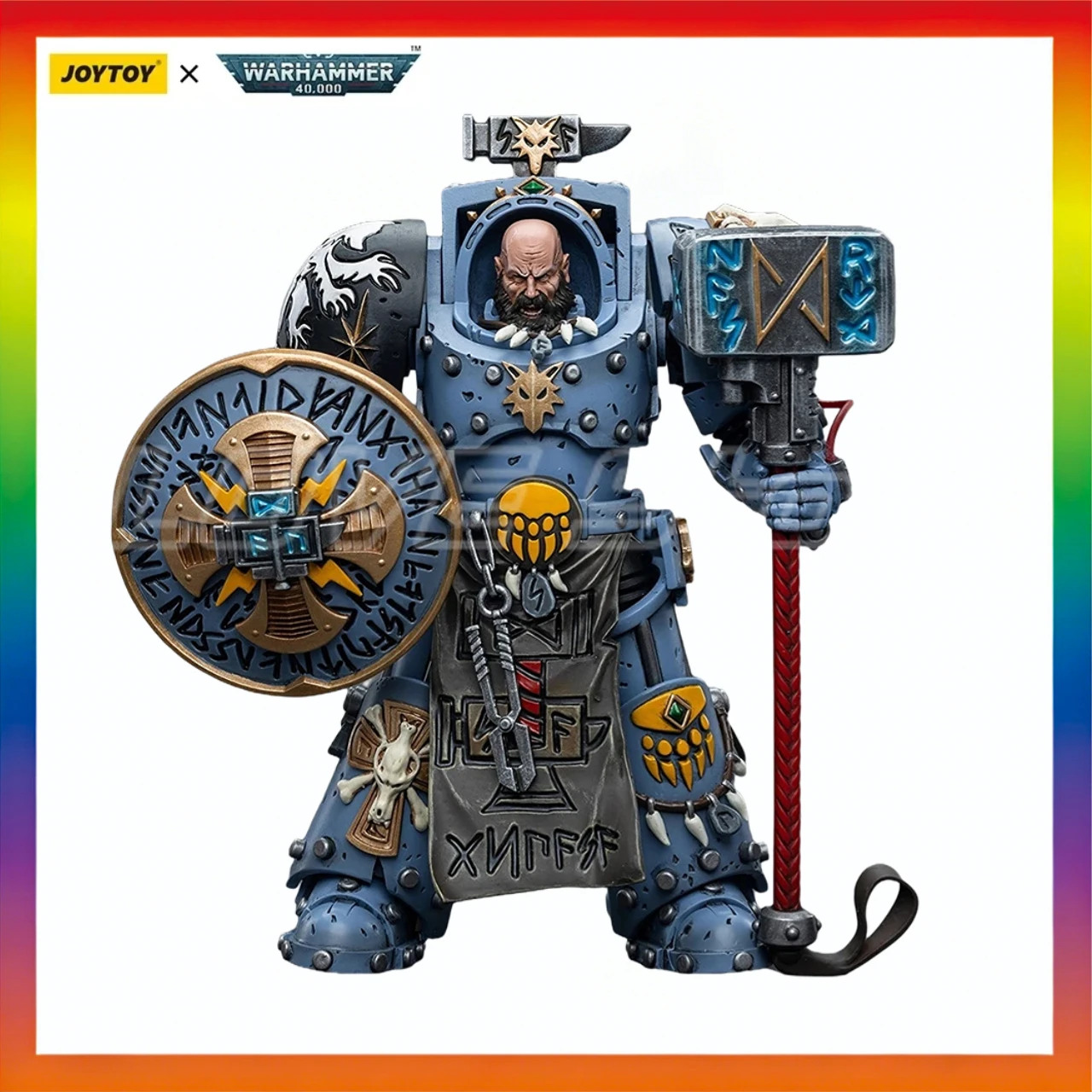 

В наличии Оригинальная фигурка JOYTOY Warhammer 40K Space Wolves Arjac Rockfist 1/18, модель для коллекционирования, подарок