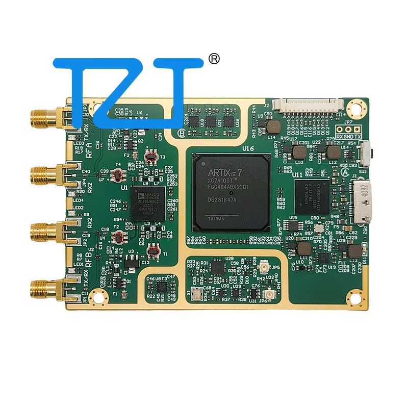 TZT HamGeek B210 Mini AD9361 Software Defined Radio Development Motherboard USB3.0 Replacement for HackRF PlutoSDR