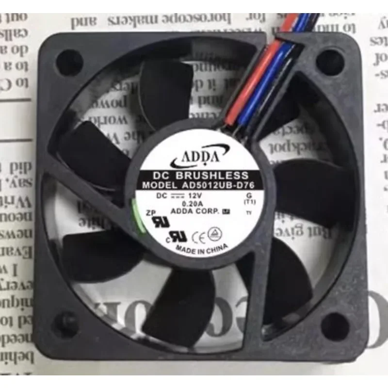 Ventilador refrigerador original para ADDA AD5012UB-D76 12V 0,20A Ventilador de resfriamento de interruptor 5015 5cm 50*50*15mm