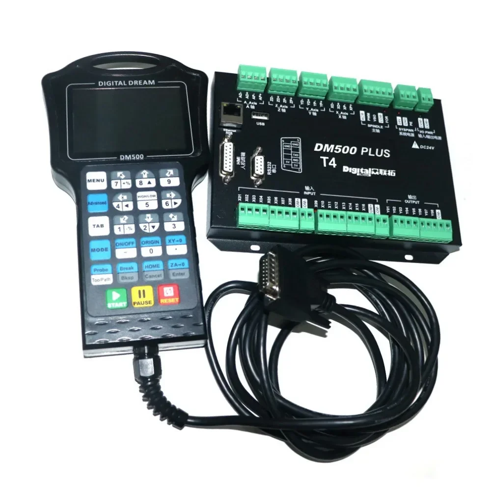 

NEW DM500Plus 4axis CNC Handle Motion Controller M150 500KHz Pulse U-disk Read G-CODE For Stepper Motor CNC Engraving Control Sy