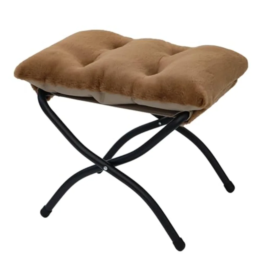 

15" H Folding Ottoman Foldable Footrest Stool Portable Small Feet Stool for Couch Collapsible Feet Rest Ottoman for Sofa Accent