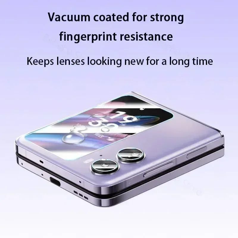 Oppo Find N2 플립 폰 카메라용 후면 렌즈 유리 보호대, Oppo Find N2 소형 후면 스크린 유리