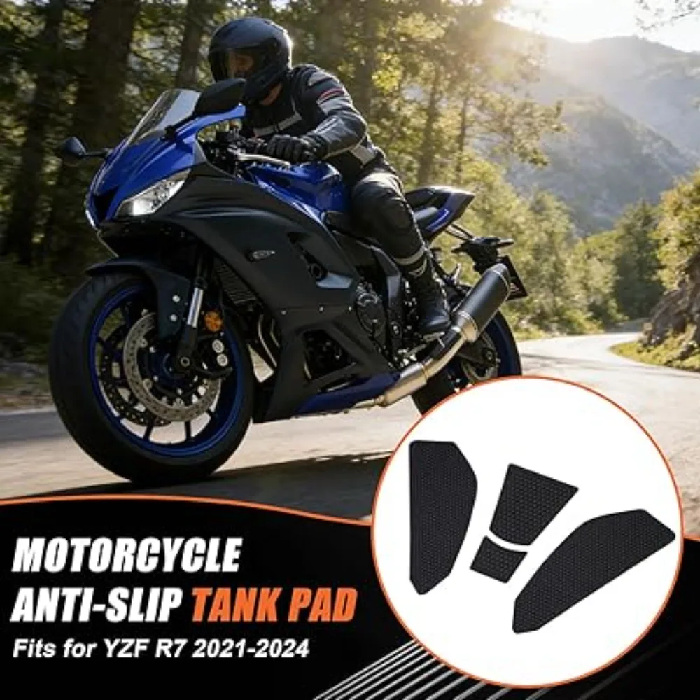 Motorcycle Fuel Tank Pads Anti-Slip Fuel Tank Pad Tank Protectors Accessories for YAMAHA YZF R7 2021 2022 2023 2024 2025