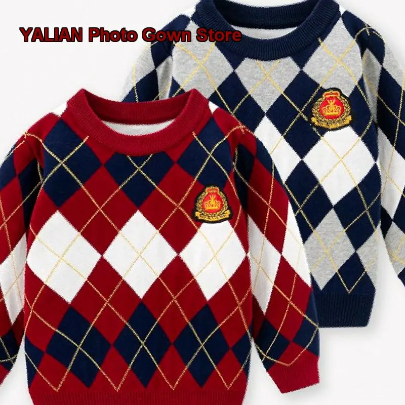 Boys College Style Boys Older Kids Autumn Winter Turtleneck Sweater Solid Color Cable Knit Warm Thickened