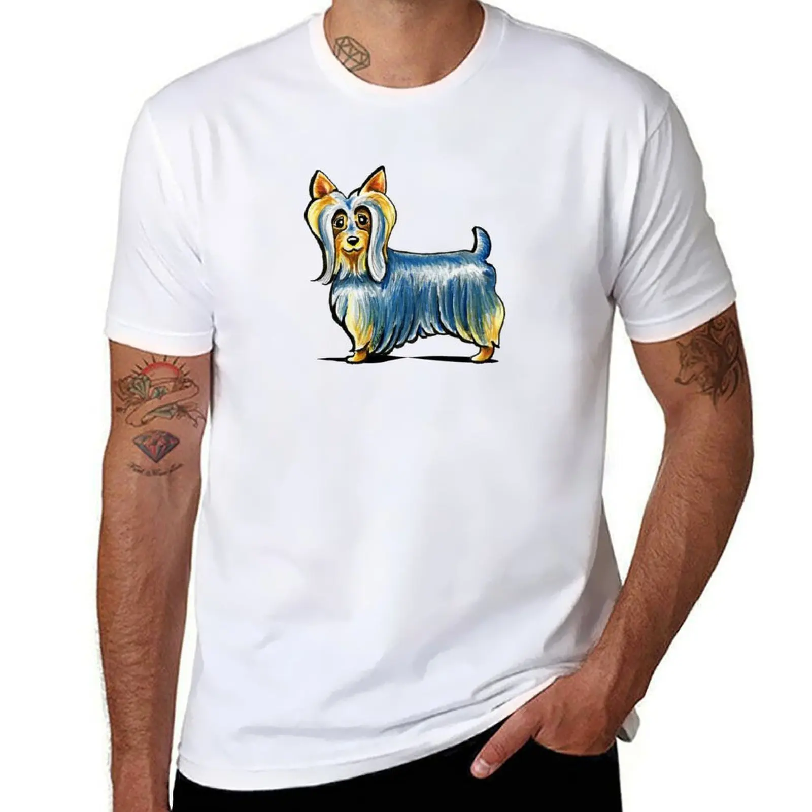 Camiseta So Silky Terrier, camisetas gráficas para hombre, camiseta