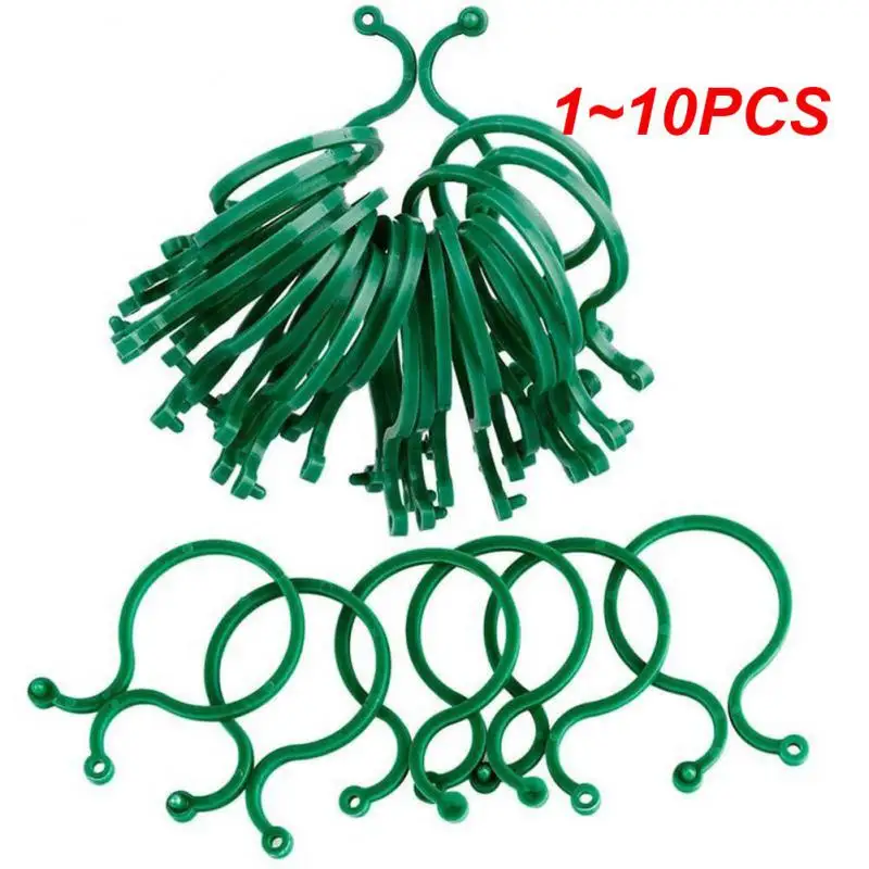 

1~10PCS Garden Plant Clips Vegetable Growing Upright Plant Holder Green Plastic Bundled Ring Vine Support Garden Standing Tools