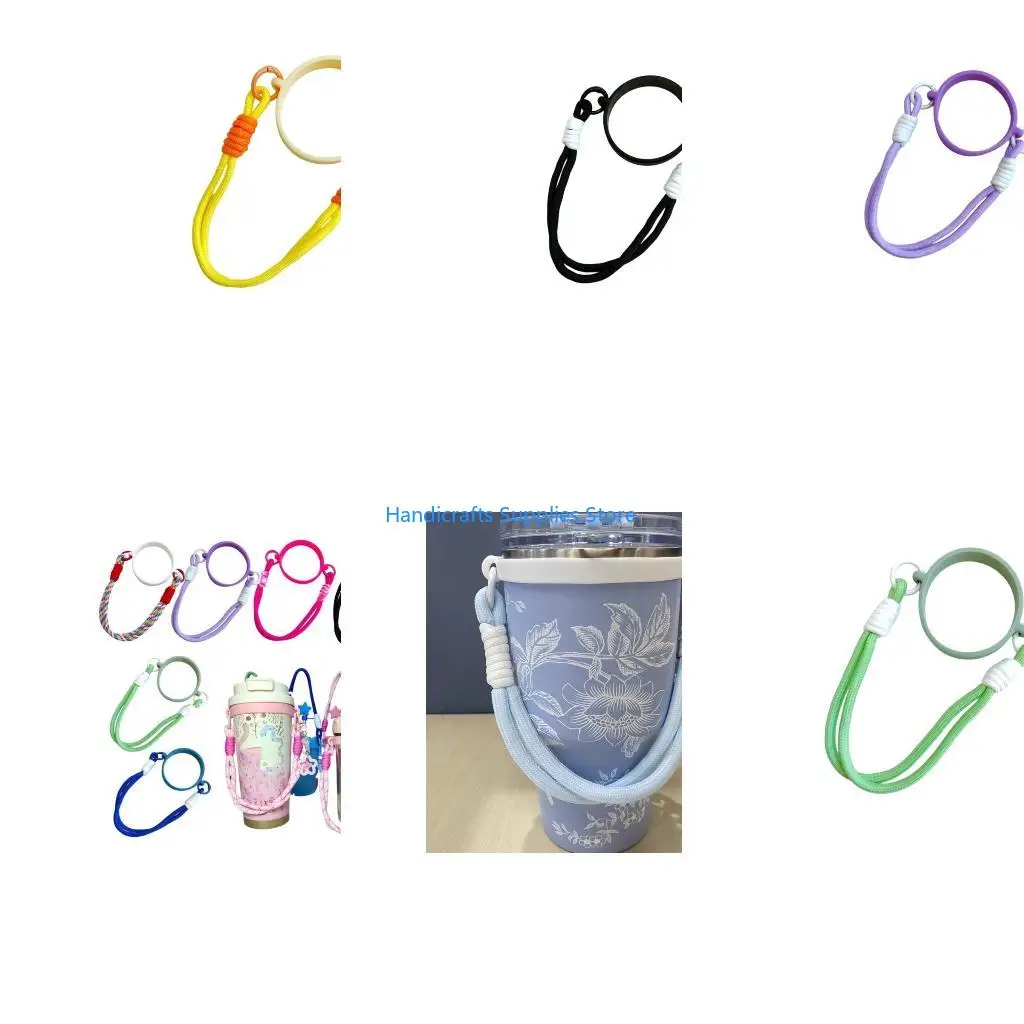 R1WA Nonslip Practical Beverage Sleeve With Detachable String Cup Accessories Multipurpose Water Bottle Slings