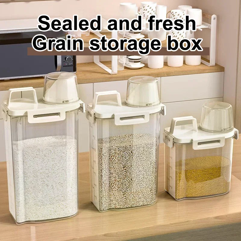 Reusable Laundry Detergent Dispenser Sealed Storage Container For Grain And Miscellaneous Grain Storage Tank Kitchen Storage Box view 3