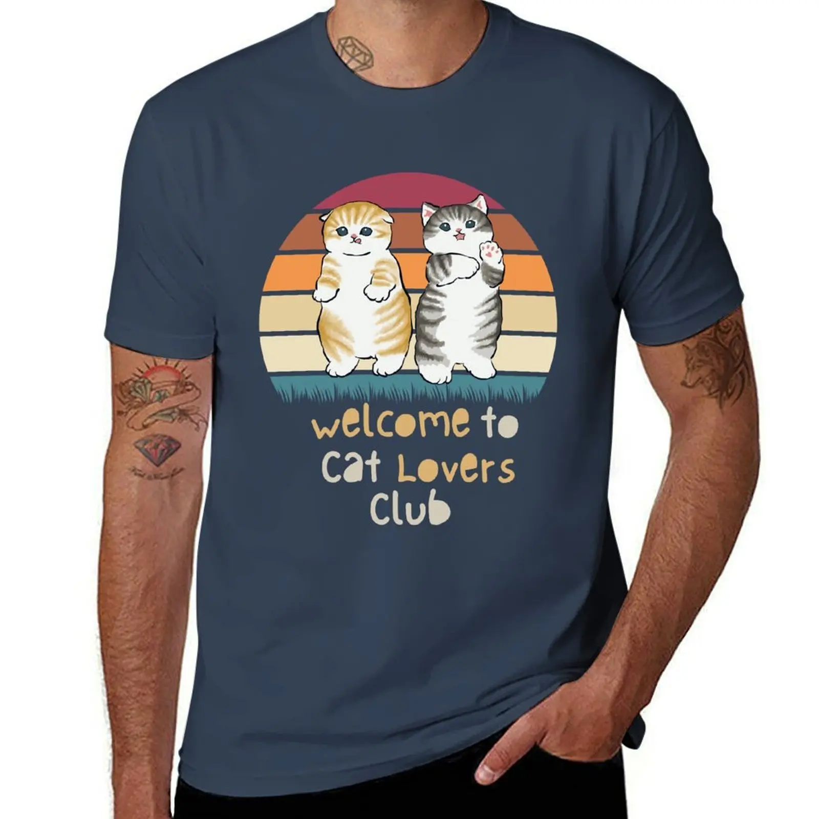 Welcome to the Cat Lovers Best Club T-Shirt Stylish Graphic Short Sleeve Top