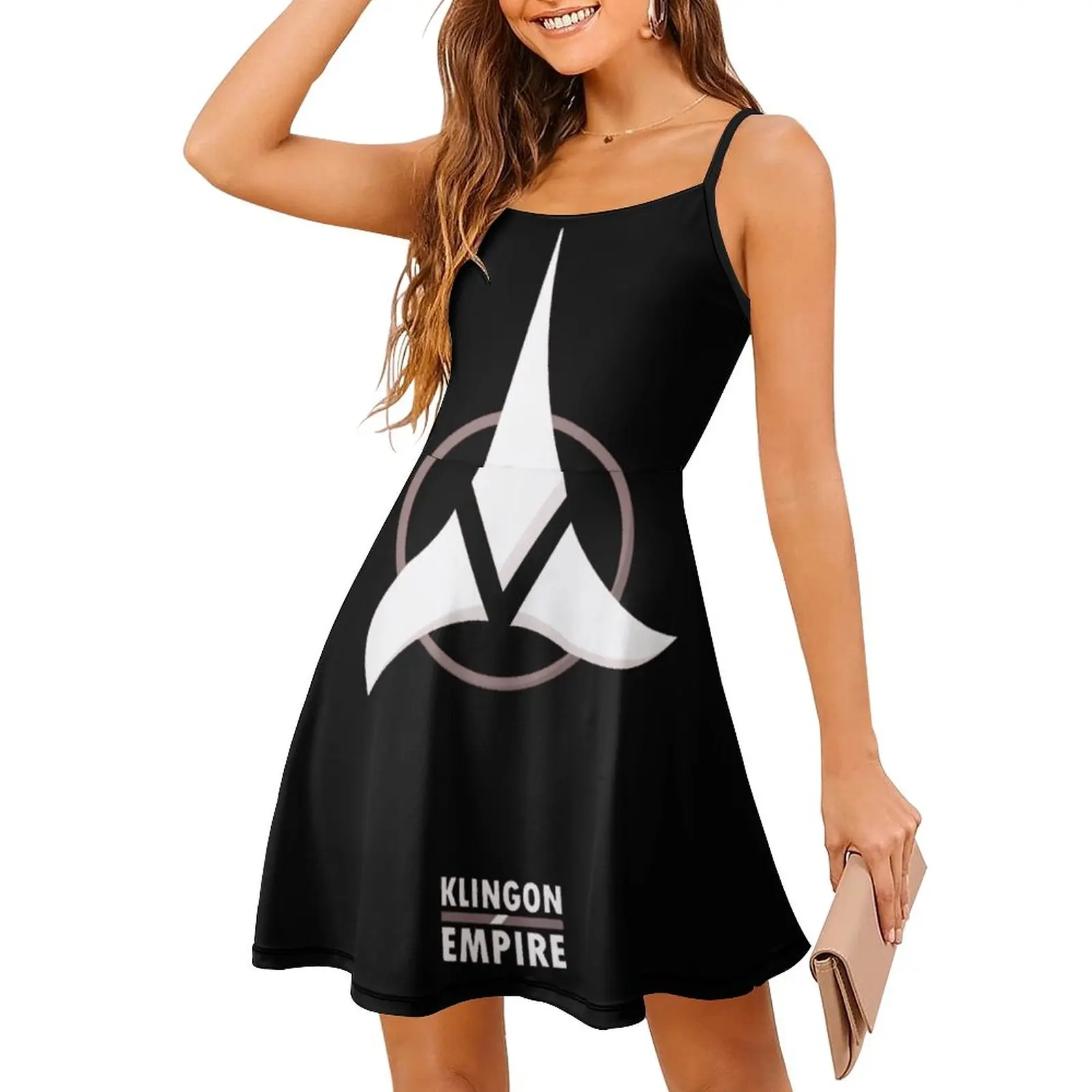 Trek And The Stars - Klingon Empire_46015079 Women's Sling Dress Creative Exotic Woman's Clothing Casual Cocktails Strappy Dress