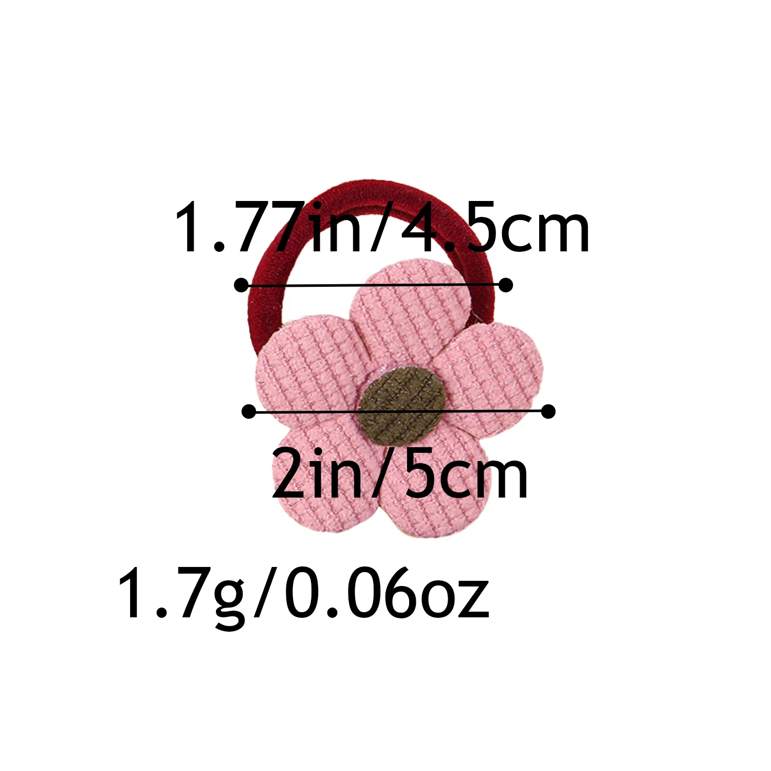 6/12/24pcs Fabric Color Blocked Floral Nylon Elastic Hair Band For Girls Cute Morandi Color Hair Rope For Kids Hair Accessories