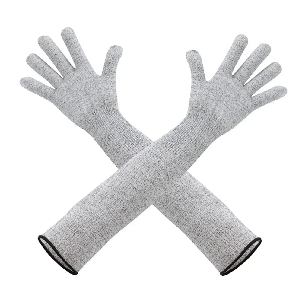 1/2PCS Level 5 HPPE Safety Sleeves Anti Cut Arm Puncture Gloves Cutting Resistant Bracers Protector Household Breathable Gloves