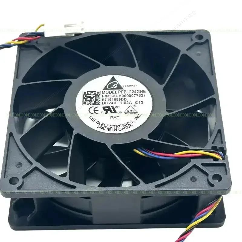 WA+ WAF Delta Electronics PFB1224GHE C13 3AUA 0000077627       B 7210061     DD DC 24V 1.62A 120x120x38mm 4-Wire Server Cooling