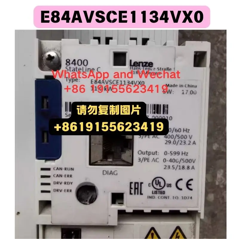 Conversor de frequência E84AVSCE1134VX0 usado Teste funcional OK Entrega rápida