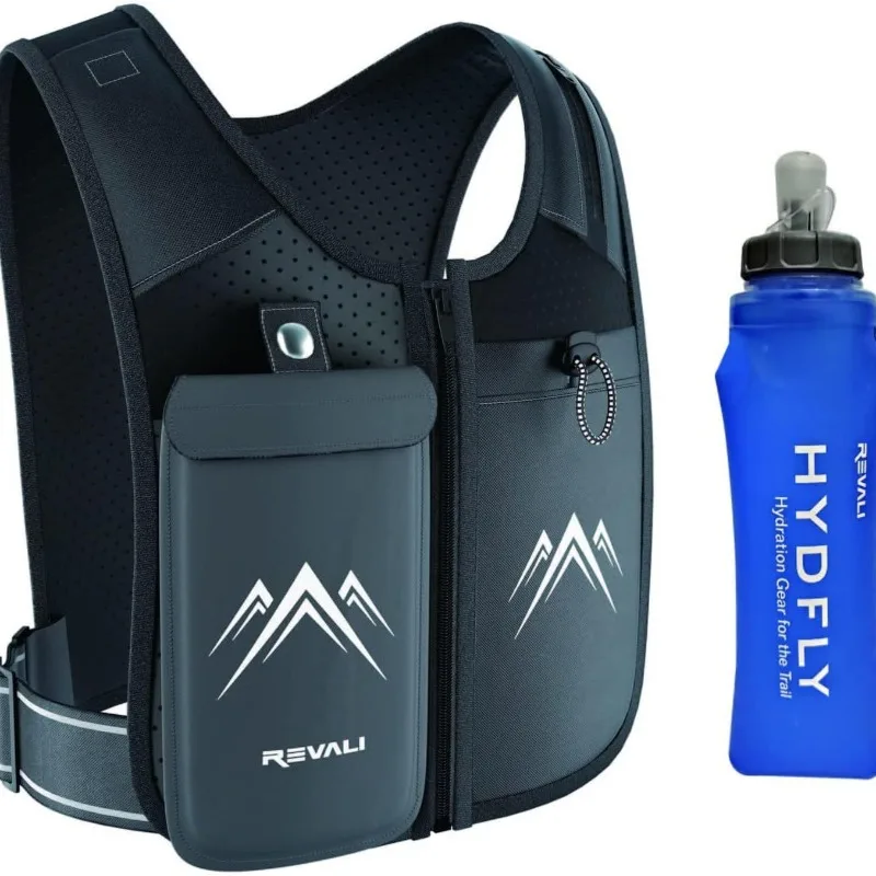 

1pcs Lightweight Outdoor Running Reflective vest Cycling Breathable Chest Phone Bag Mountaineering Hydration Vest Pack