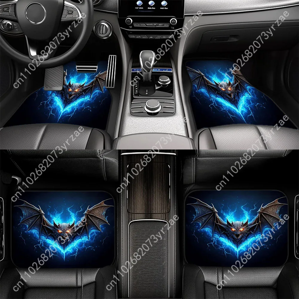 

Bat Design 4pcs Universal Car Floor Mats All-Season Fashionable Auto Interio Absorbent Non-Slip Washable Car Floor Mats