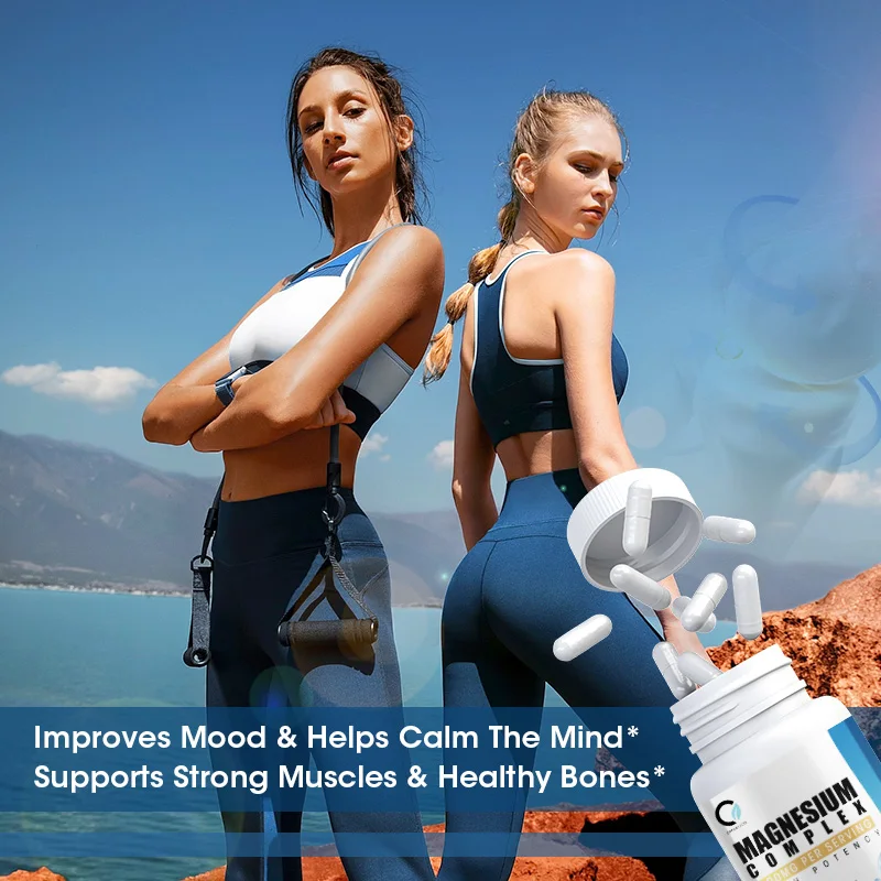 Triple Magnesium Complex | 200Mg of Magnesium Glycinate, Malate, & Citrate for Muscles, Nerves, & Energy | High Absorption