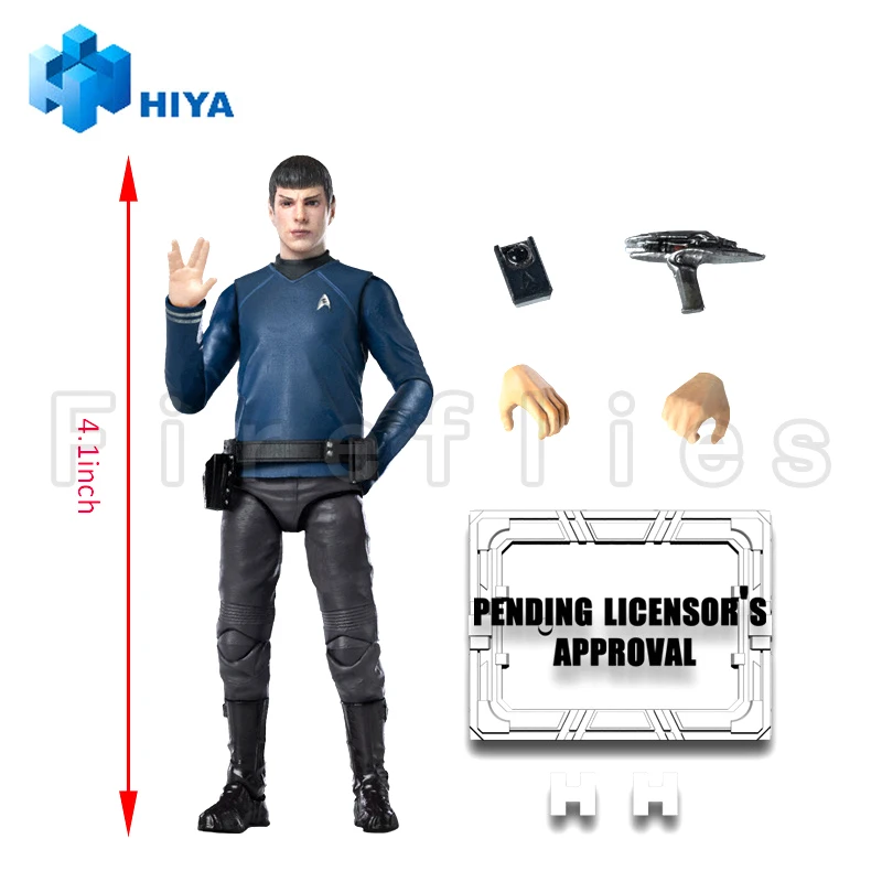 1/18 HIYA Action Figure Exquisite Mini Series STAR TREK 2009 Spock Anime Collection Model Toy Free Shipping