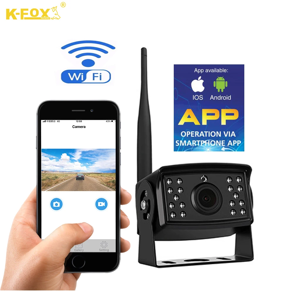Cámara Inalámbrica Wifi 5G para Autobús, Cámara de Reversa para Auto, Cámara para Vehículo, Cámara de Respaldo para Camión, Cámara de Grabación