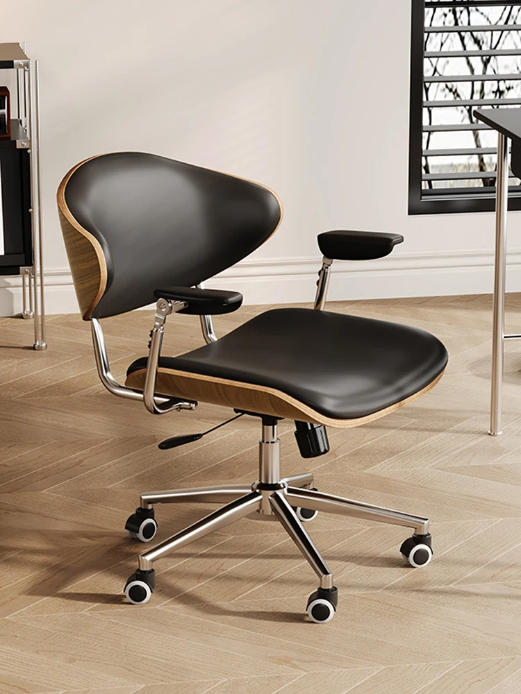 Armchair Furniture Rotating Lifting Computer Chair Leather Ergonomics Living Room Desk Chairs Home Bedroom Backrest Stool