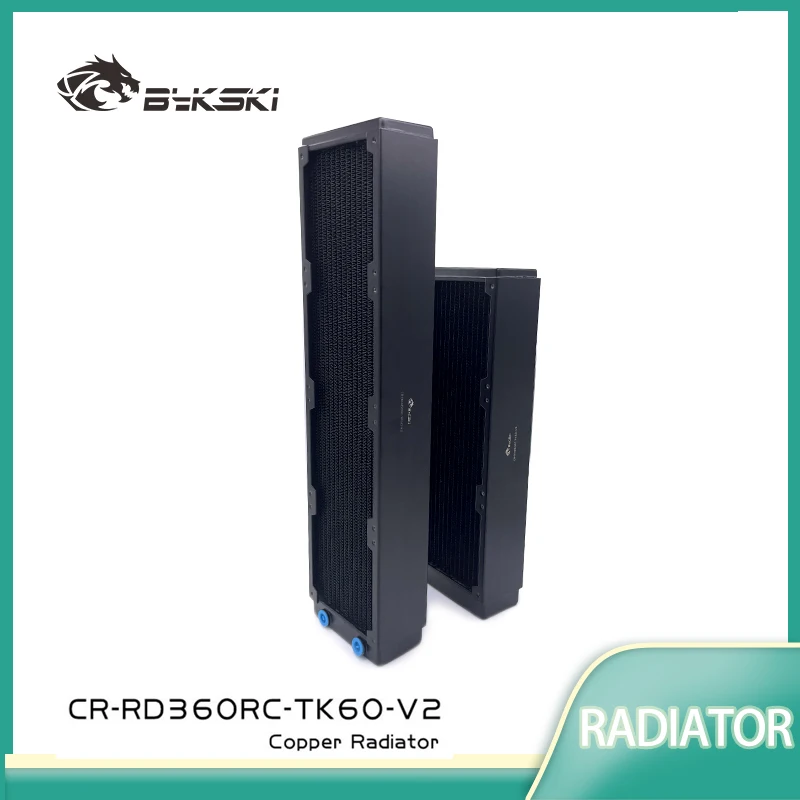 

Bykski 60mm Thick 360/480mm Copper PC Water Coolant Discharge Heat Sink Exchanger for 12cm Fan Raidator CR-RD360RC-TK60-V2