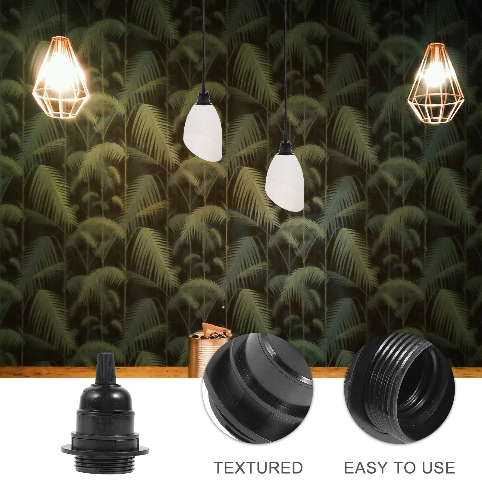 

Screw Lamp Holder Bulb Socket Replacement E27/E26 Base Pendant Bases